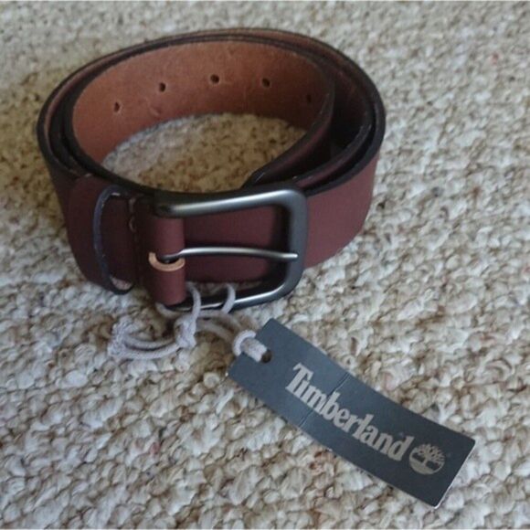 Timberland Men's Accessories New Classic Leather Belt Made In USA Size 36 - Picture 1 of 11